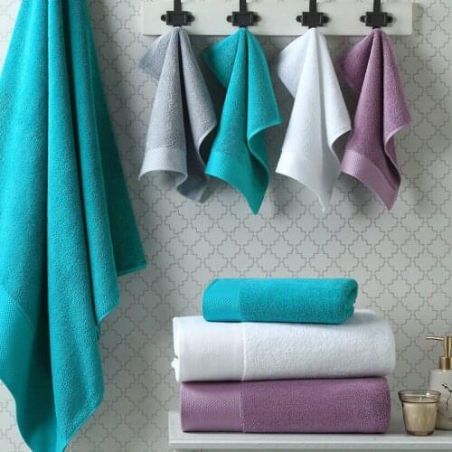 AHSNME 100% Cotton luxury Hotel SPA bath towel peacock blue Brown Blue Purple face towel large face towel bath towel custom LOGO
