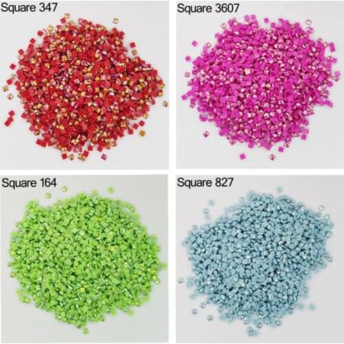 AB Diamond For DIY Diamond Painting AB Square Drills Diamond Embroidery Rhinestones Colorful Resin Mosaic Stones New Sale