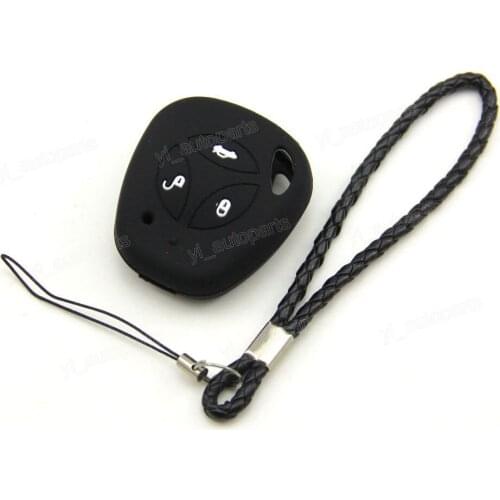 Black Silicone Case Cover For Lada Kalina Priora Remote Key 3 Buttons LDAZBBK