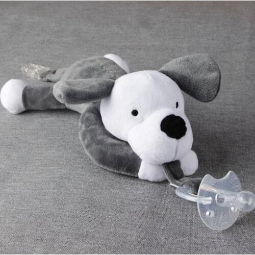 Baby Doll with Pacifier Clips Lovely Elephant Toys Removeable Pacifier Food Safe Silicone Nipples And Gift Plush Toy