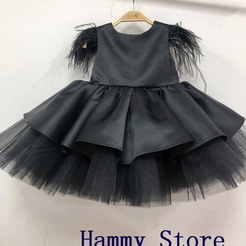 Elegant Appliques Tulle Flower Girl Dress Kids Pageant Evening Gown Party Beading Lace Princess Wedding First Communion Clothes