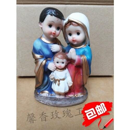 Christian Catholic saint Jesus Christ Jesus three family portrait foreign trade statue home decoration