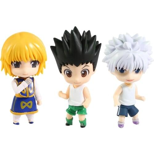 HUNTER x HUNTER Gon Freecss 1183 Killua Zoldyck 1184 Kurapika 1185 Action Figure Collectible Model Toy Q Face Doll Gift