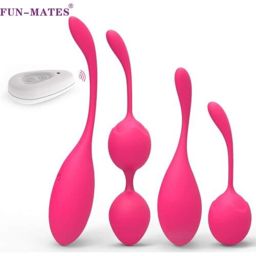 Kegel Balls Vibrator Silicone Ben Wa Ball Wireless Control Vibrating Eggs Shrink Ball Vagina Tighten Exercise Sex Toys For Women