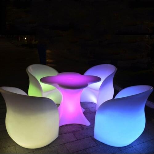 LED Rechargeable lilluminated Leisure Chair Armchair glowing led bar chair Living Room Furniture bar disco supplies