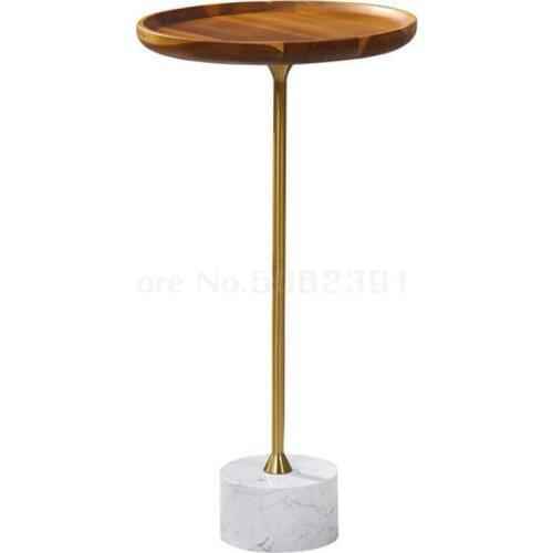 Lightweight And Luxurious Solid Wood Edge Several Marble Edge Tables Nordic Corner Table Iron Art Personality Bedside Cabinet Cr