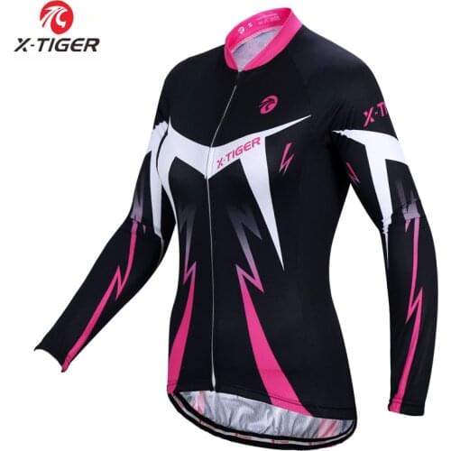 X-Tiger Anti-UV Women Cycling Jersey Long Sleeve Autumn Women MTB Bike Clothes Wear Cycling Bicycle Clothing Ropa Ciclismo