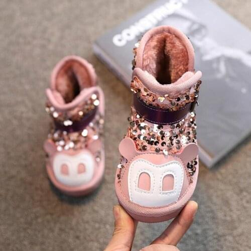 Girls Fashion Cute Snow Boots Boys Short Boots Kids 2020 New Arrival Children Winter Shoes Boys Thicker Plush Warm Martin Boots