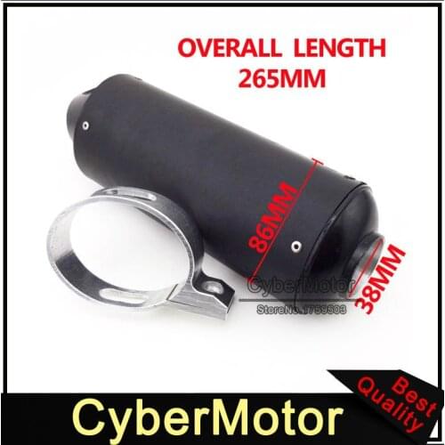 Motorcycle Black 38mm Exhaust Muffler For 110cc 125cc 140cc 150cc 160cc CRF50 XR50 KLX110 Thumpstar SSR Pit Dirt Trail Bike