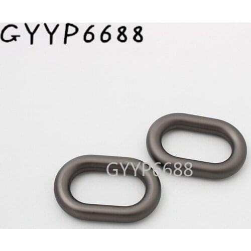 10-30-100 pieces 3/4" 5mm wire matte gun polished oval rings for lether bag O-ring Ppurse strap accessories