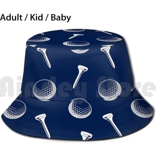 Golf Balls And Tees Navy Sun Hat Foldable UV Protection Amkrdh Golf Golf Ball Golfer Golf Golf Balls And Golf Ball