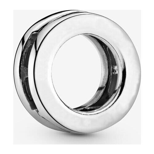 Genuine 925 Sterling Silver Reflexions Circle Clip Charm Fits Original Bracelet Beads for Jewelry Making Bijoux Wholesale