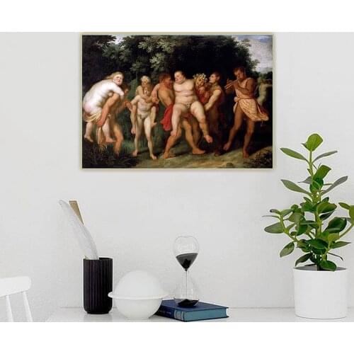 Peter Paul Rubens《Bacchanalia》Canvas Art Oil Painting Artwork Poster Picture Backdrop Wall Hanging Decor Home Decoration