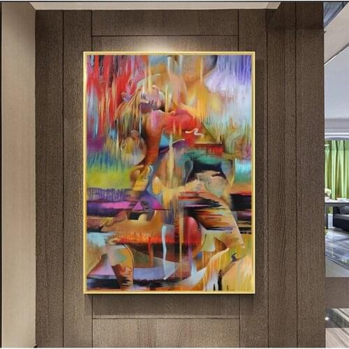 Pop Graffiti Art Abstract Lover Canvas Painting Posters and Prints Cuadros Wall Art Picture for Living Room Home Wall Decor