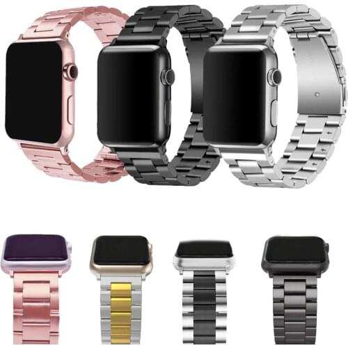For iwatch 6 stainless steel strap 38mm 40mm 42mm 44mm strap for Apple Watch Series6 5 4 3 2 1 Metal wrist strap bracelet strap
