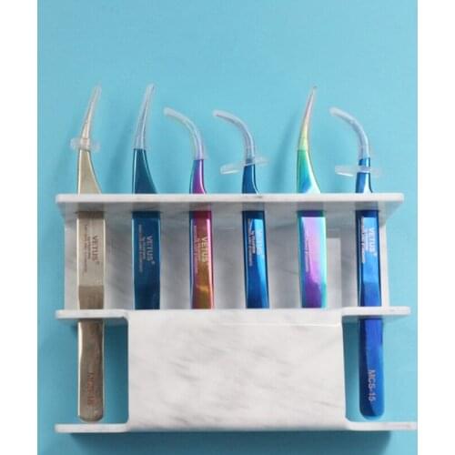 Eyelash Tweezers Storage Rack 6 Holes Eyelash Extension Tools Organizer Holder Stand Nail Tattoo Beauty Tools Shelf