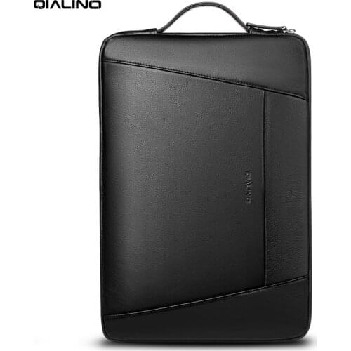 QIALINO Genuine Leather Laptop Bag Case Ultrabook Notebook 13' 14 15 inch Case For Macbook Xiaomi Air Pro ASUS Acer Lenovo Dell