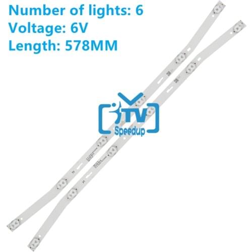 20pcs LED blaklight strip 6 lamp For JS-D-JP32DM-061EC MS-L2082 (80510) E32DM1000 HE-75 backlight lamp
