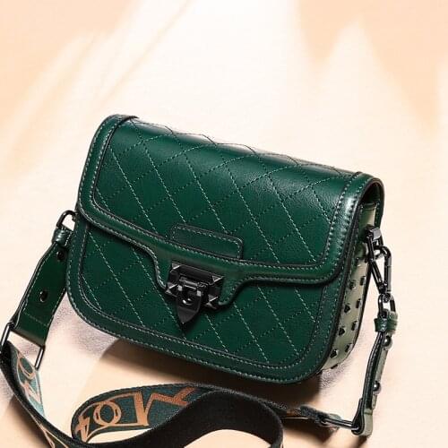 Top Quality Classic CF Caviar Cowskin Genuine Leather Ladies Handbags Wide Strap Crossbody Bag Sheepskin Bag Luxury Brand