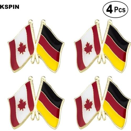 Canada & Germany Friendship Flag Pin Lapel Pin Badge Brooch Icons 4pcs