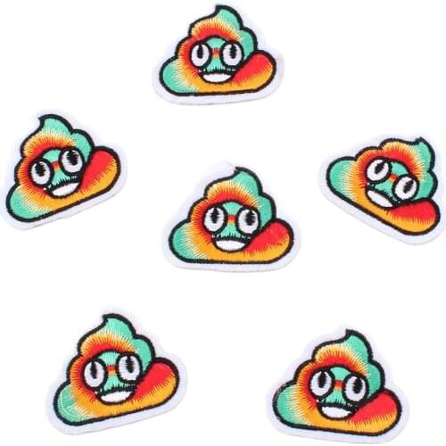 10PCS Funny Patch Iron On Embroidery Cartoon Clothes Badge DIY Jeans Shirt Stickers Garments Sewing Fabric Appliques Bag patches