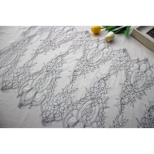 2pcs/ lot 300cm eyelash chantilly Lace Trim Mesh Lace fabric Decoration Crafts Sewing Lace For Wedding Making Decoration