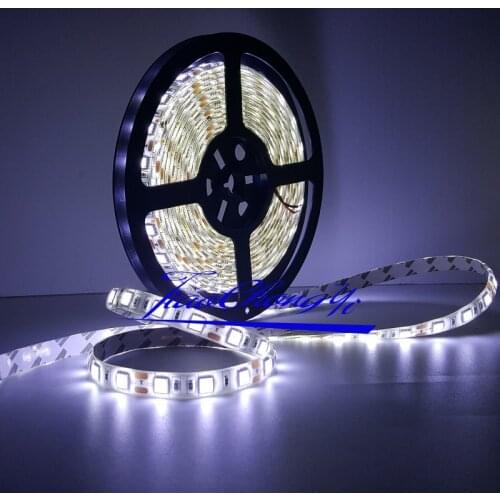 5-100M Cool White DC12V 5050 SMD 300LED Strip light flexible 60led/m waterproof IP65 New