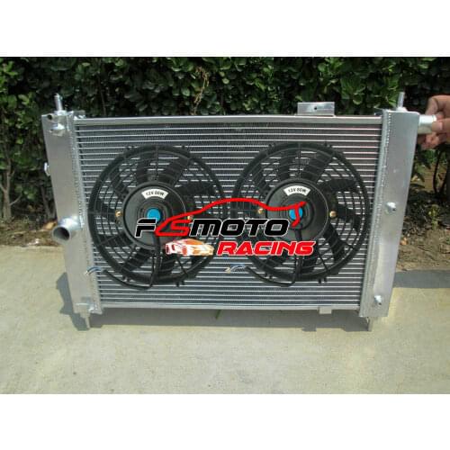Aluminum Radiator + Fan For Kadett E Vauxhall Astra Mark II MK2 2.0i 16V GTE Manual 2.0L 1983-1991 MT 1990 1989