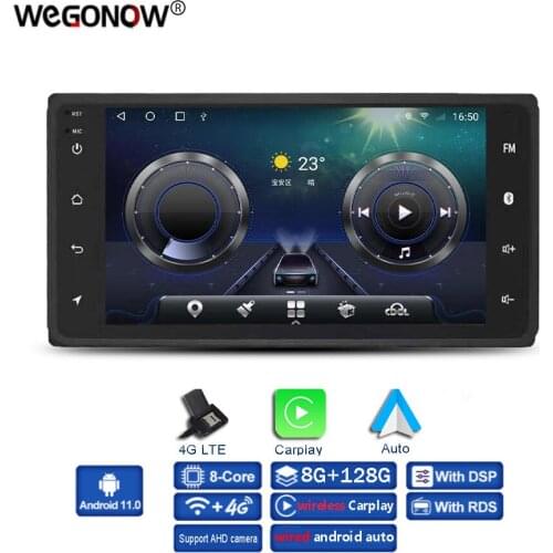 IPS Carplay DSP Android 10.0 6GB +128GB Car DVD Player GPS WIFI Bluetooth 5.0 Radio For Toyota Rav4 Corolla Vios Hilux 2006-2010