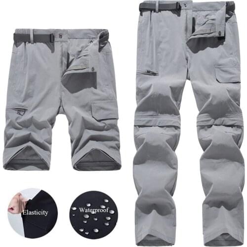 Outdoor Summer Autumn Quick Dry Hiking Pants Men Waterproof Breathable Camp Climb Fish Trekking Detachable Pant Sport Trousers