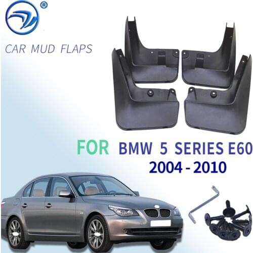 For BMW 5 Series Sedan Saloon E60 2004 - 2010 Set Mudflaps Mud Flaps Splash Guards Mudguards 2005 2006 2007 2008 2009