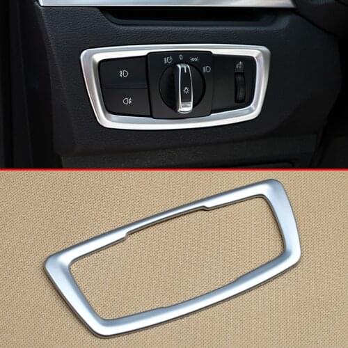 Chrome Accessories For BMW X1 F48 2016 2017 2018 2019 2020 Interior Parts Head Light Switch Button Cover Trim Decoration