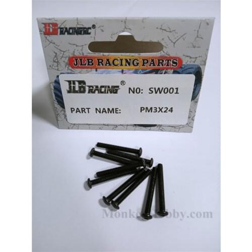 JLB SW001 PM3X24mm 10pcs Screw CHEETAH 11101 21101 1/10 RC Car Parts