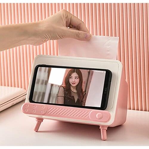 Multifunction Creative TV Tissue Box Household Kitchen Tissue Storage Box Living Room Drawer Mobile Phone Holder For iPad Hold
