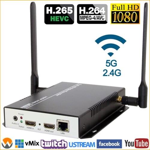MPEG4 H.264 HDMI Video Audio to RTSP RTMP HTTP M3U8 Streaming Encoder 1080P 1080I H.265 HD Video to IP Stream Encoder IPTV WIFI