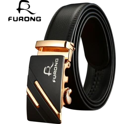 Business Man Belts Fine Workmanship Leather Belt Men Genuine Leather Srtap Metal Automatic Buckle Big Size Split Leather Male