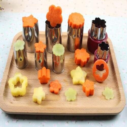 Stainless steel 8 piece /Set pattern Fruits and vegetables cut flowers Embossing die Knife mold sugar cookies printing mold
