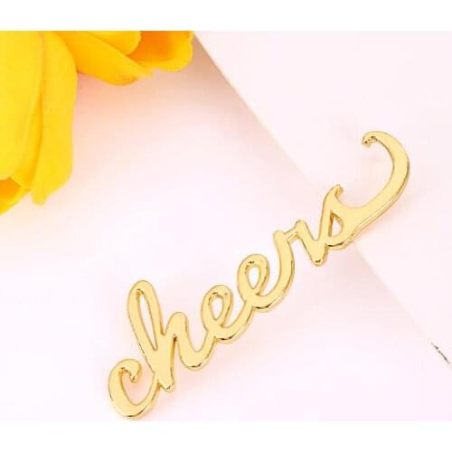 Home Kitchen Bar Tool Alloy Cheer Bottle Opener beer opener Wedding party favor gifts LX8556