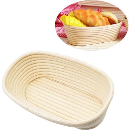Handmade Wicker Bread Basket Kitchen Bread Boxes Rattan Woven Storage Baskets Oval Fruit Trays Bowl Rattan Organizer Plates