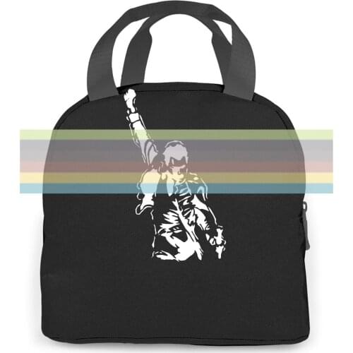 Print FREDDIE MERCURY Heavy Rock Band Queen Cool women men Portable insulated lunch bag adult