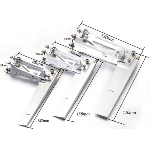 RC Model Ship Water Suction Metal Rudder 88x147/90x158/130x170mm Spare Parts for Gasoline/Electric/Methanol Ship
