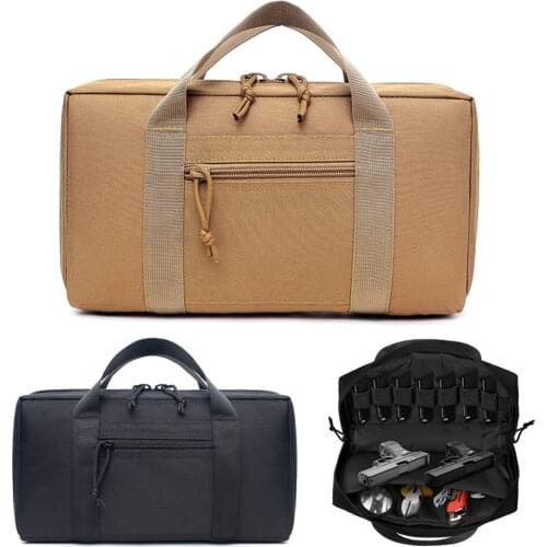 Tactical Gun Bag Case Magazine Pouch Pistol Carrier Portable Military Hunting Handgun Holster Padded Pistol Holder Case