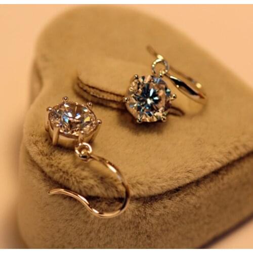 TEST POSITIVE Gorgeous 2Ct 8.0mm each G-H Moissanite Diamond Stud Earrings Jewelry 925 Sterling Silver Promise Earrings