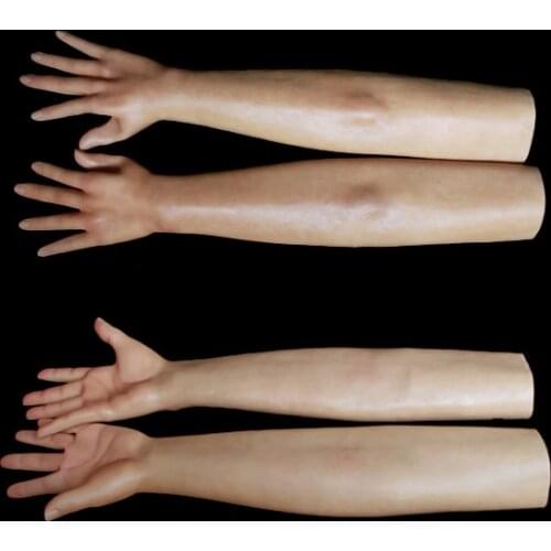 Crossdresser Shemale Transvestite Female Glove Artificial Skin Fake Hands Silicone Man Made High Level Silicone Glove