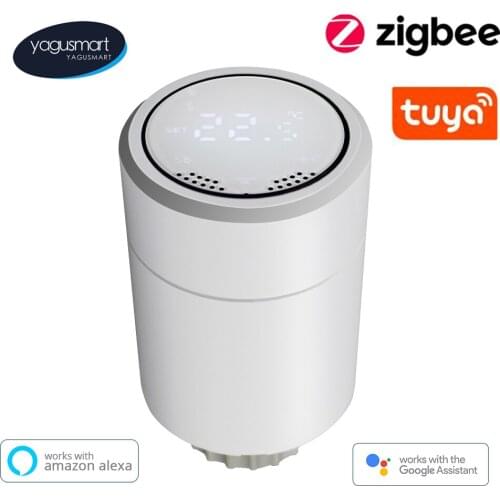 Yagusmart Smart Radiator Thermostatic Tuya Zigbee TRV Temperature Valve Controller Alexa Google Home Radiator Actuator Heater
