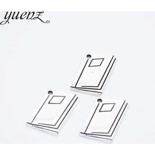 YuenZ 15pcs Antique Silver color textbook Charms Metal Pendants Jewelry Making Accessories 22*12mm J424