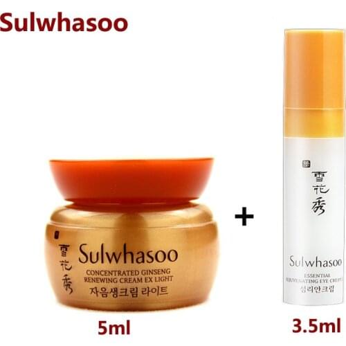 Ginseng Renewing Cream EX 5ml + Ginseng Extract Eye Cream 3.5ml Anti Wrinkle Shrink Pores Face Care Fine Lines Korea Cosmetics