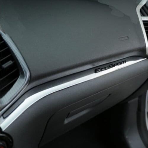 Foal Burning 3Pcs/Set Car Glove Box Decoration Trim Storage Box Stickers for Ford Ecosport 2012 - 2016 LHD Accessories