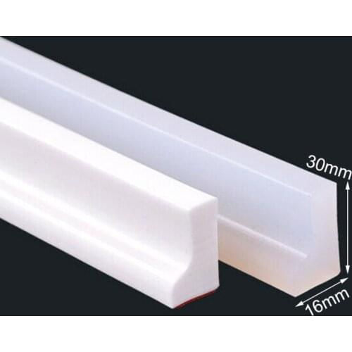 1M/2M Silicone Bathroom Water Stopper Blocker Shower Dam Non-slip Dry And Wet Separation Flood Barrier Door Bottom Sealing Strip