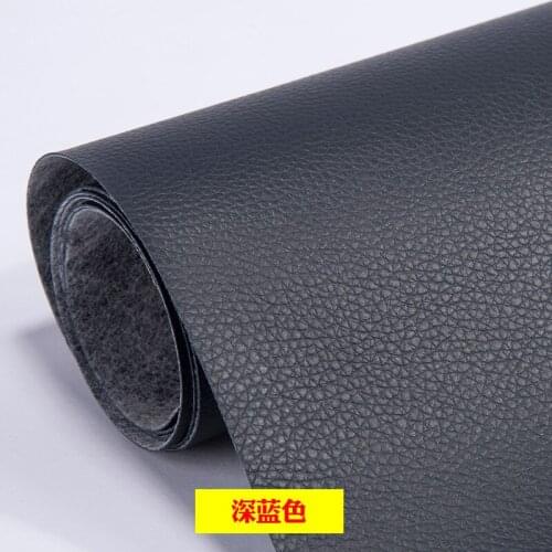 138cm*50cm Manufacturer Direct Supply Back Glue Self-adhesive Leather PVC Litchi Pattern Sofa Car Interior Repair Refurbishment